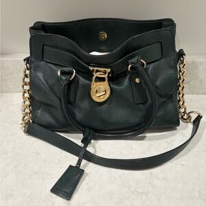 Michael Kors Dark Green Medium Satchel & Wallet